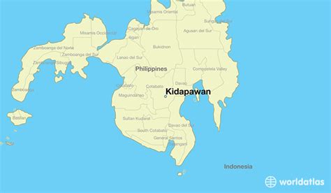 Kidapawan City on the map of Philippines, location on the map, exact ti.